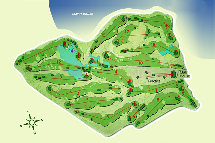 Carte Links Golf Course - parcours 18 trous