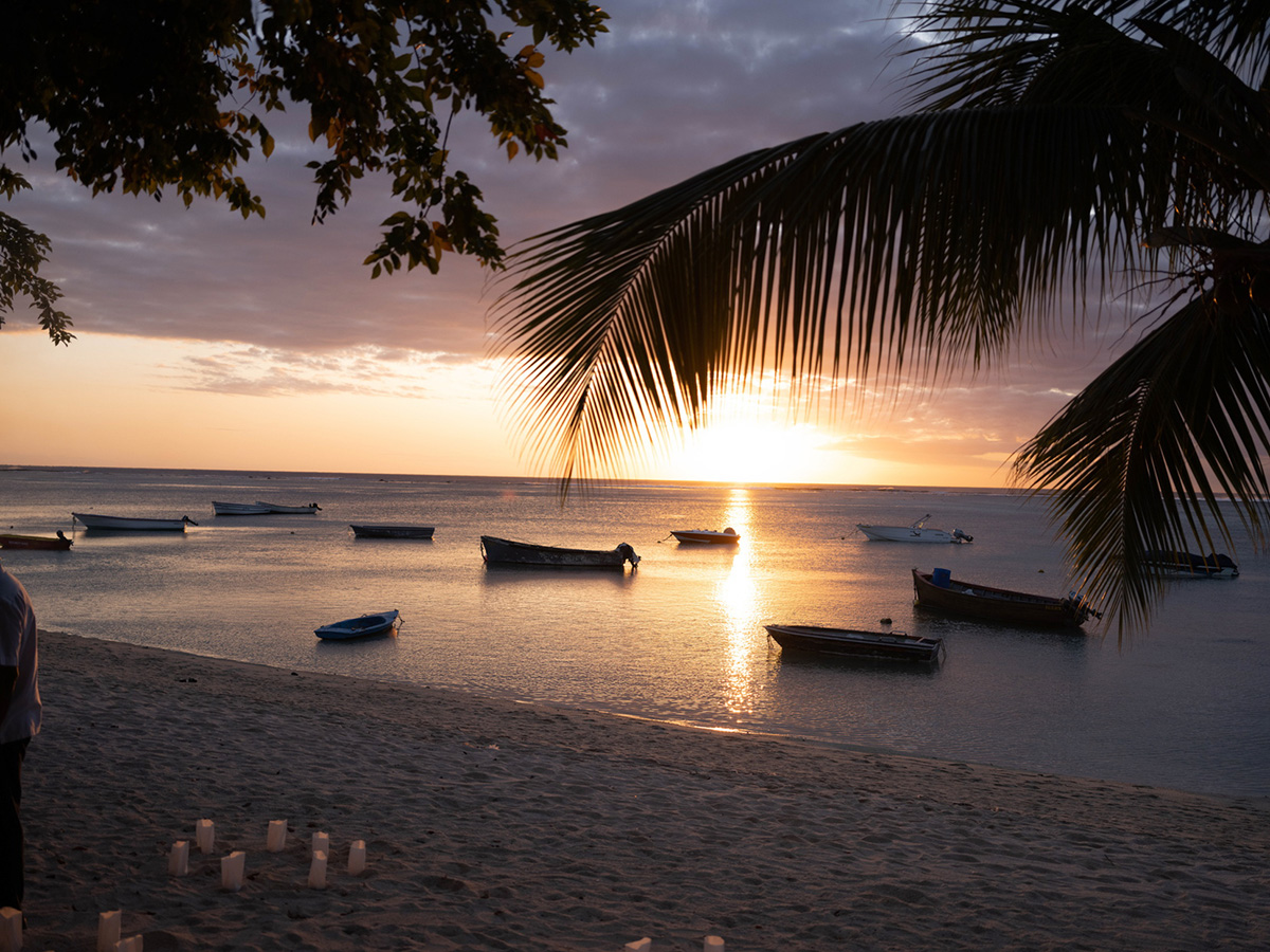 Coucher de soleil au Morne Brabant