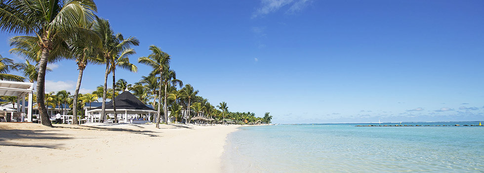 La plage de l'hôtel Heritage Le Telfair à l'île Maurice