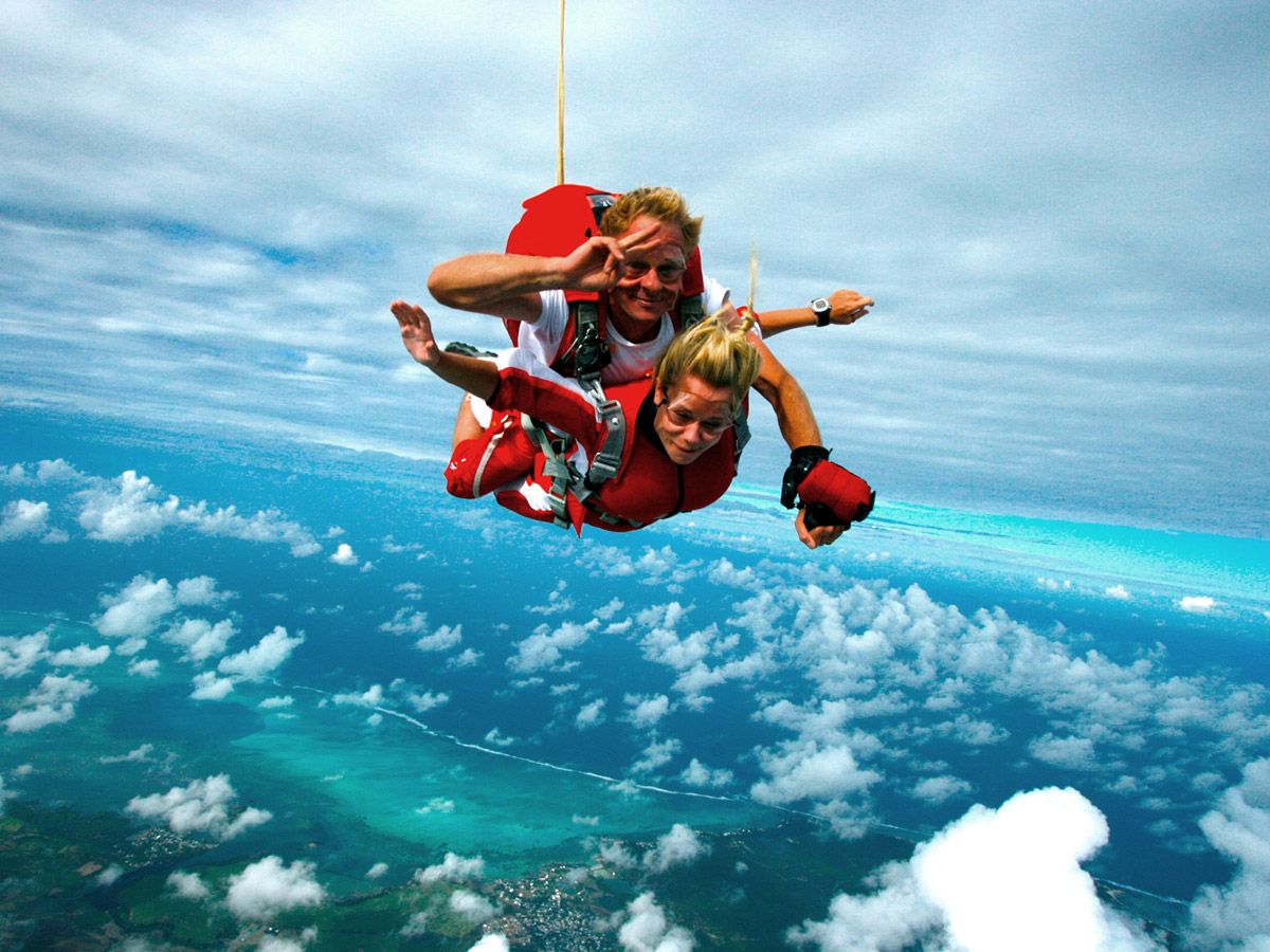 Saut en parachute à l'île Maurice