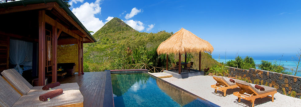 Piscine de l'hôtel Lakaz Chamarel