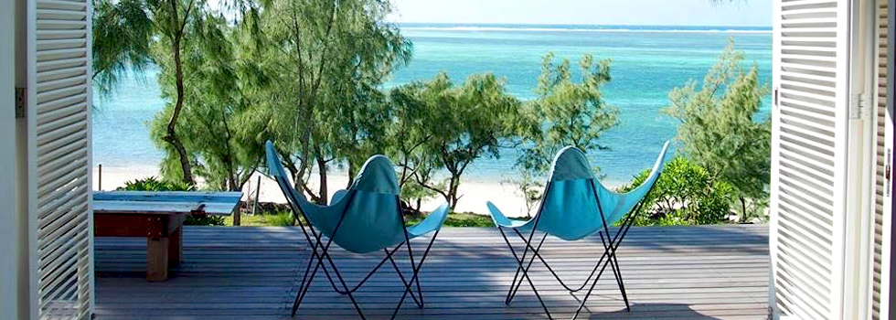 Terrasse d'une chambre du bakwa lodge à rodrigues