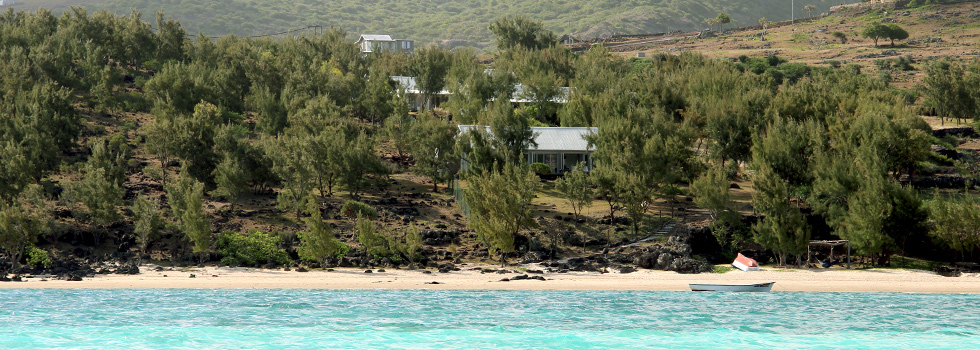 Vue du Bakwa Lodge à Rodrigues