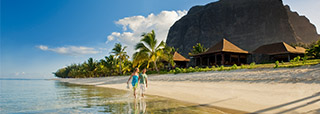 Plage de l'hôtel Lux Le Morne