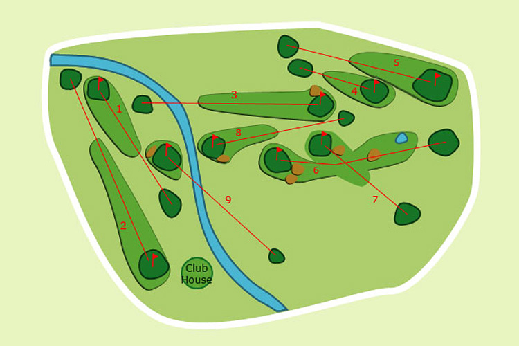 Carte Maritim Golf Course - parcours 9 trous